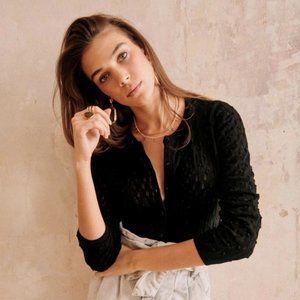 Sézane Philipe Jumper, XS, Black